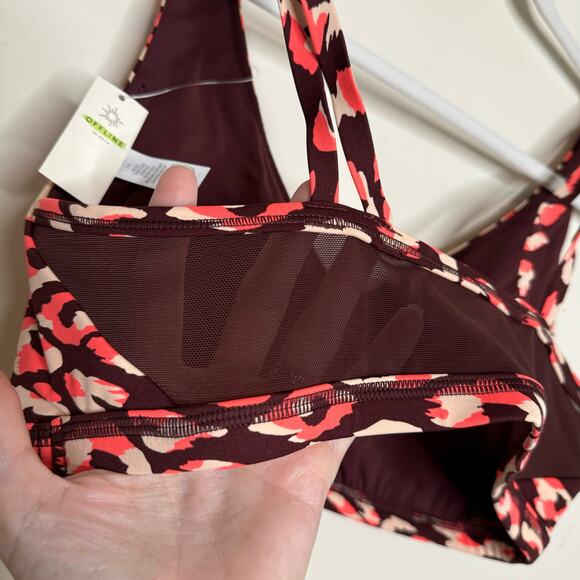 OFFLINE by Aerie Goals Plunge Sports Bra - Maplewood NWT Size Large - Picture 7 of 9